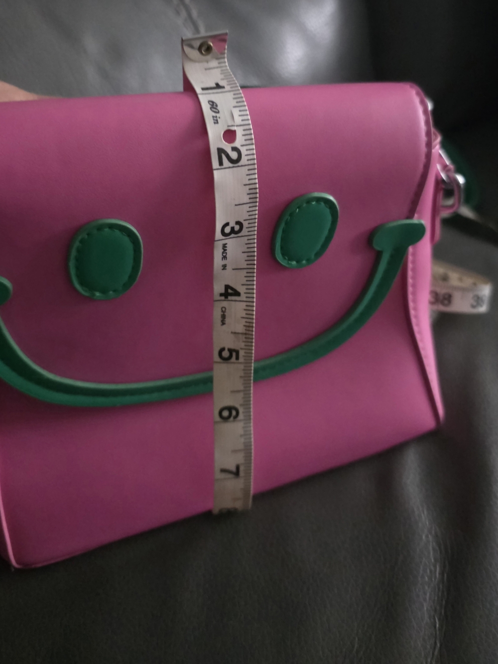 Pink & Green Smile Set Mini Crossbody Bag | Women Bags - Picture 3 of 14